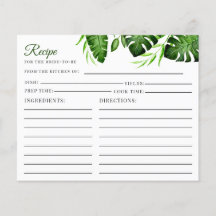 Brautparty Tropischer Dschungel Blätter Rezept Kar