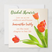 Brautparty Tulip Square Einladung (Vorderseite)