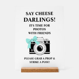 Brautparty Türkis Acrylschild