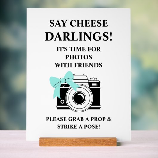 Brautparty Türkis Acrylschild (Neutral)