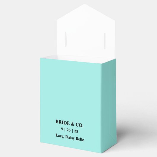 Brautparty Türkis Geschenkschachtel (Geöffnet)