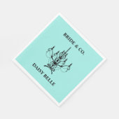 Brautparty Türkis Serviette (Ecke)