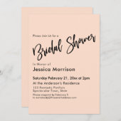 Brautparty Typografie Einladung (Vorne/Hinten)