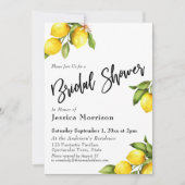 Brautparty Typografie von Aquarellon Einladung (Vorderseite)