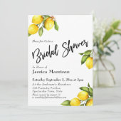 Brautparty Typografie von Aquarellon Einladung (Stehend Vorderseite)