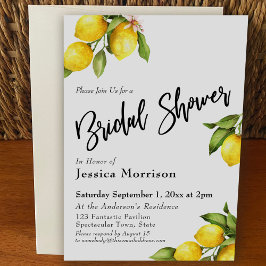 Brautparty Typografie von Aquarellon Einladung