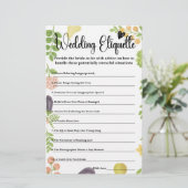 Brautparty-Umschließungskarte frisch (Stehend Vorderseite)