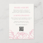 Brautparty-Umschließungskarte für Peony Garden Begleitkarte (Vorderseite)