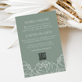 Brautparty-Umschließungskarte für Peony Garden Begleitkarte