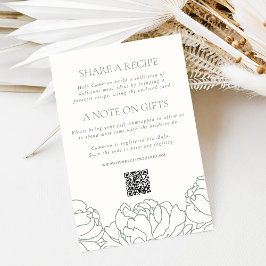 Brautparty-Umschließungskarte für Peony Garden Begleitkarte