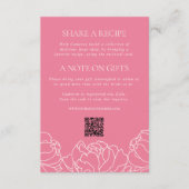 Brautparty-Umschließungskarte für Peony Garden Begleitkarte (Vorderseite)