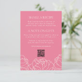 Brautparty-Umschließungskarte für Peony Garden Begleitkarte (Stehend Vorderseite)