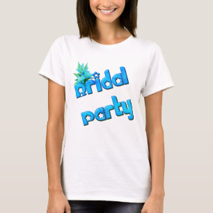 Brautparty und Blume Bouquet Niedlich Hochzeit T-Shirt