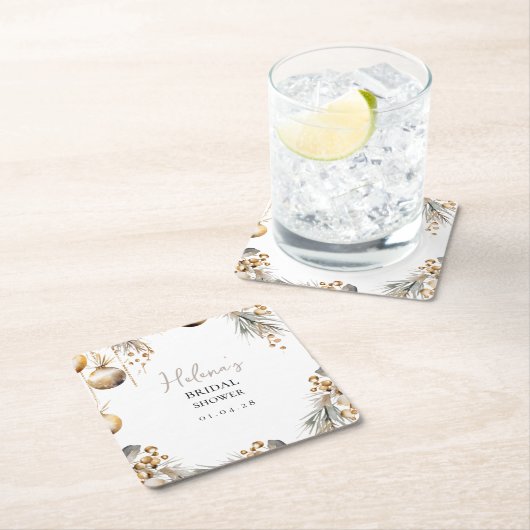 Brautparty Untersetzer | Holly Christmas Design (Vor Ort)