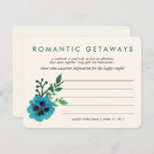 Brautparty Vacacation | Blau Einladung (Vorne/Hinten)