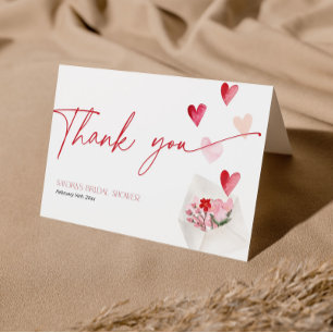 Brautparty Valentinstag Herzlichen Dank Dankeskarte