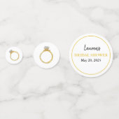 Brautparty Verlobung Ring personalisiert Konfetti (Vorderseiten)