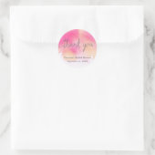 Brautparty "Vibranning Dreams" Vielen Dank Runder Aufkleber (Tasche)