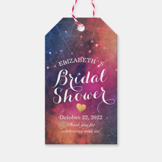 Brautparty Vielen Dank an Galaxy Star Constellatio Geschenkanhänger (Vorderseite)