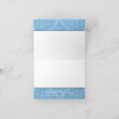 Brautparty Vielen Dank, Blue Hydrangea Floral Dankeskarte (Innenseite)