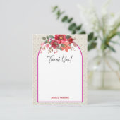 Brautparty Vielen Dank, dass die Farbpalette der K Dankeskarte (Stehend Vorderseite)