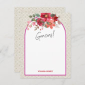 Brautparty Vielen Dank, dass Sie die SPANISCHE Kar Dankeskarte (Vorne/Hinten)