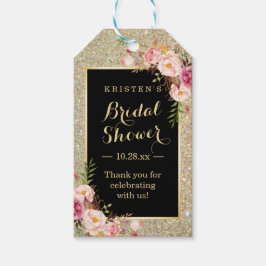 Brautparty Vielen Dank, dass Sie Gold Glitzer Pink Geschenkanhänger