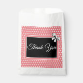 Brautparty Vielen Dank, dass Sie Pink White Polka Geschenktütchen (Vorderseite)