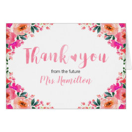 Brautparty Vielen Dank, dass Sie rosa Blume und He