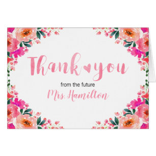 Brautparty Vielen Dank, dass Sie rosa Blume und He