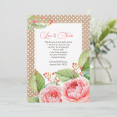 Brautparty Vielen Dank, dass Sie sich für die Foto Dankeskarte (Stehend Vorderseite)