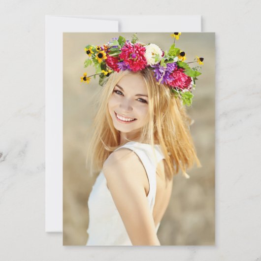 Brautparty Vielen Dank, dass Sie sich für die Foto Dankeskarte (Rückseite)