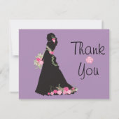 Brautparty Vielen Dank, Frau Floral Dankeskarte (Vorderseite)