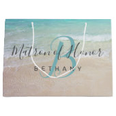 Brautparty Vielen Dank für Ihr Mit Monogramm Titel Große Geschenktüte (Vorderseite)