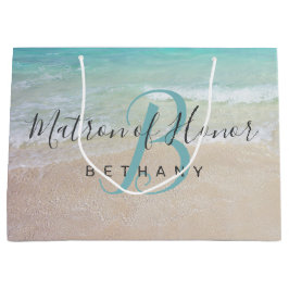 Brautparty Vielen Dank für Ihr Mit Monogramm Titel Große Geschenktüte