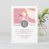 Brautparty Vielen Dank für Ihre Fotokarte Dankeskarte (Stehend Vorderseite)