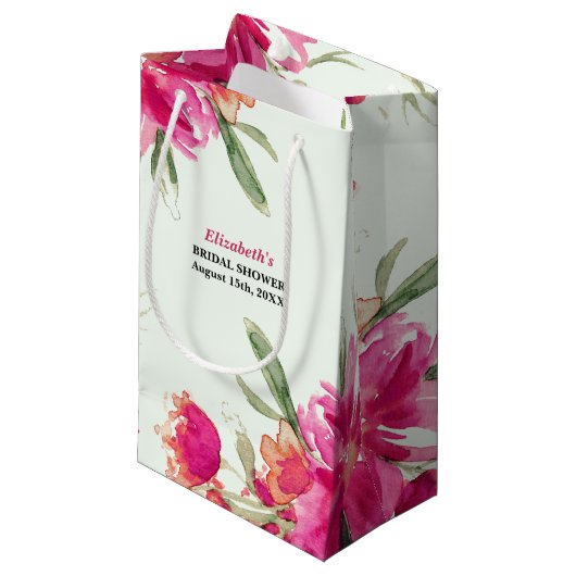 Brautparty Vielen Dank für Ihre Gastgeberin Kleine Geschenktüte (Vorderseite Schrägansicht)