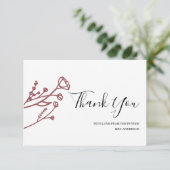 Brautparty Vielen Dank Hinweis Dankeskarte (Stehend Vorderseite)