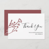 Brautparty Vielen Dank Hinweis Dankeskarte (Vorne/Hinten)