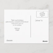 Brautparty Vielen Dank, Postkarte (Rückseite)