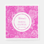 Brautparty Viktorianischer rosa Blume Serviette (Vorderseite)
