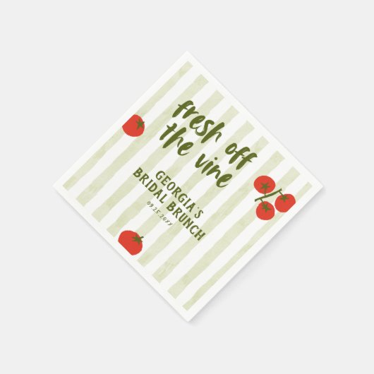 Brautparty "Vine Tomato" Serviette (Ecke)