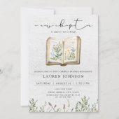 Brautparty "Vintag A New Kapitel Wildblumen" Einladung (Vorderseite)