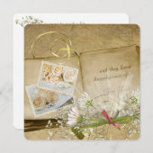 Brautparty Vintag Album Einladung (Vorne/Hinten)