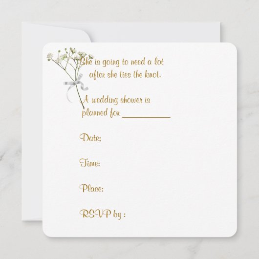 Brautparty Vintag Album Einladung (Rückseite)