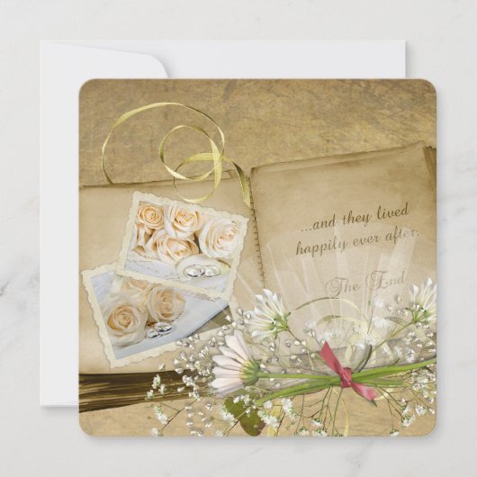 Brautparty Vintag Album Einladung (Vorderseite)