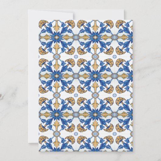 Brautparty Vintag Lemon Foliage Mittelmeer Einladung (Rückseite)