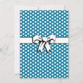 Brautparty Vintag Polka Dots Bows Blue (Rückseite)