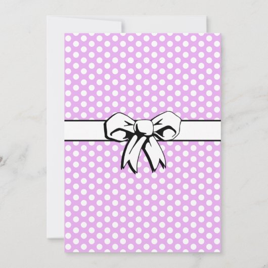 Brautparty Vintag Polka Dots Bows Lavender (Rückseite)