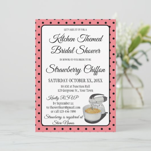 Brautparty Vintag Polka Dots Bows PInk (Stehend Vorderseite)